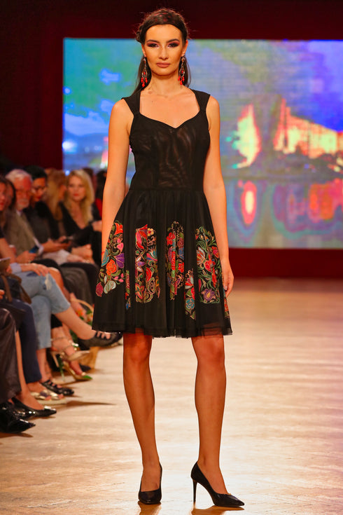 Rochie tul pictat manual I-161